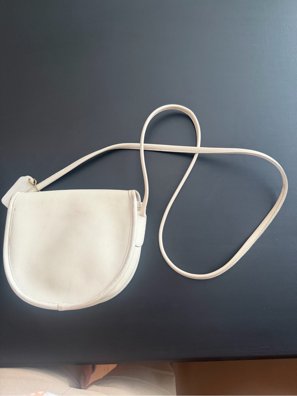 Coach Cream Crossbody Saddle Bag with Gold Hardware - Picture 3 of 7